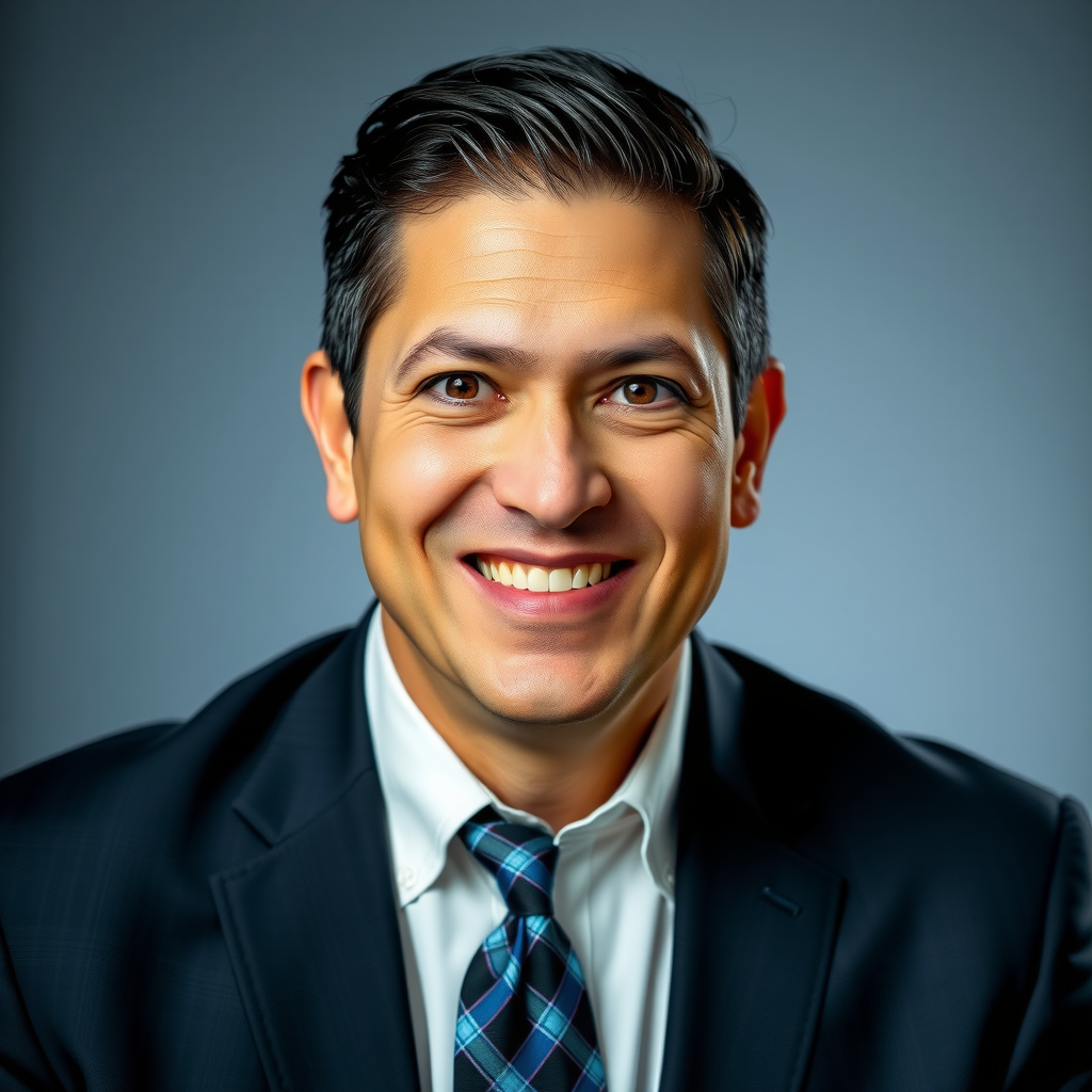 Professional headshot of Michael Rodriguez, Chief Education Officer at Duke-Mark.one, wearing business attire with a confident smile
